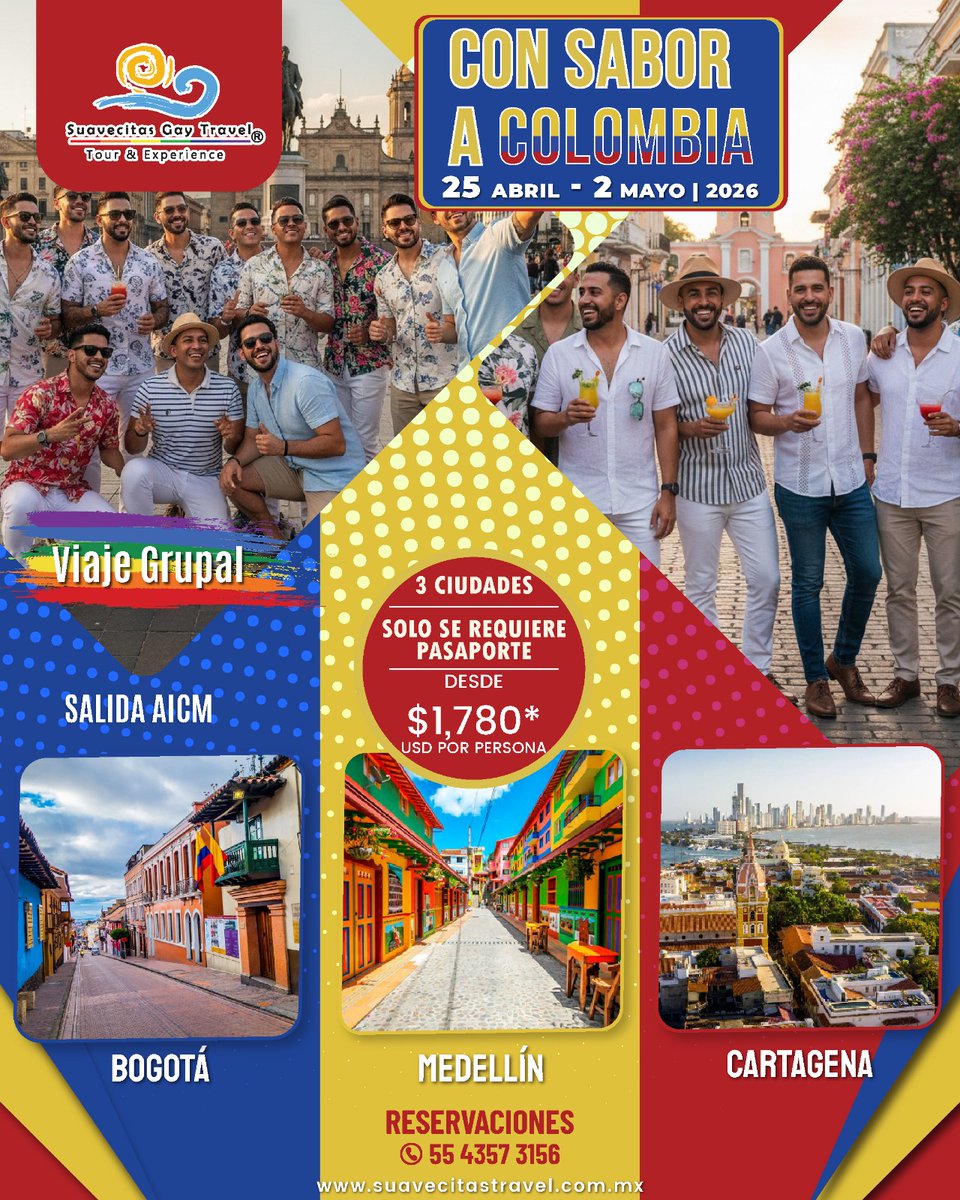 Que buen regalo que viajar en el 2026, reserva tu viaje y la de tus amigos con solo un pago mínimo y abona quincenalmente.

Con Suavecitas Gay Travel siempre será fácil viajar solo o acompañado haciendo nuevos amigos.

Envíanos WhatsApp wa.me/+5543573156

Sitio Web: