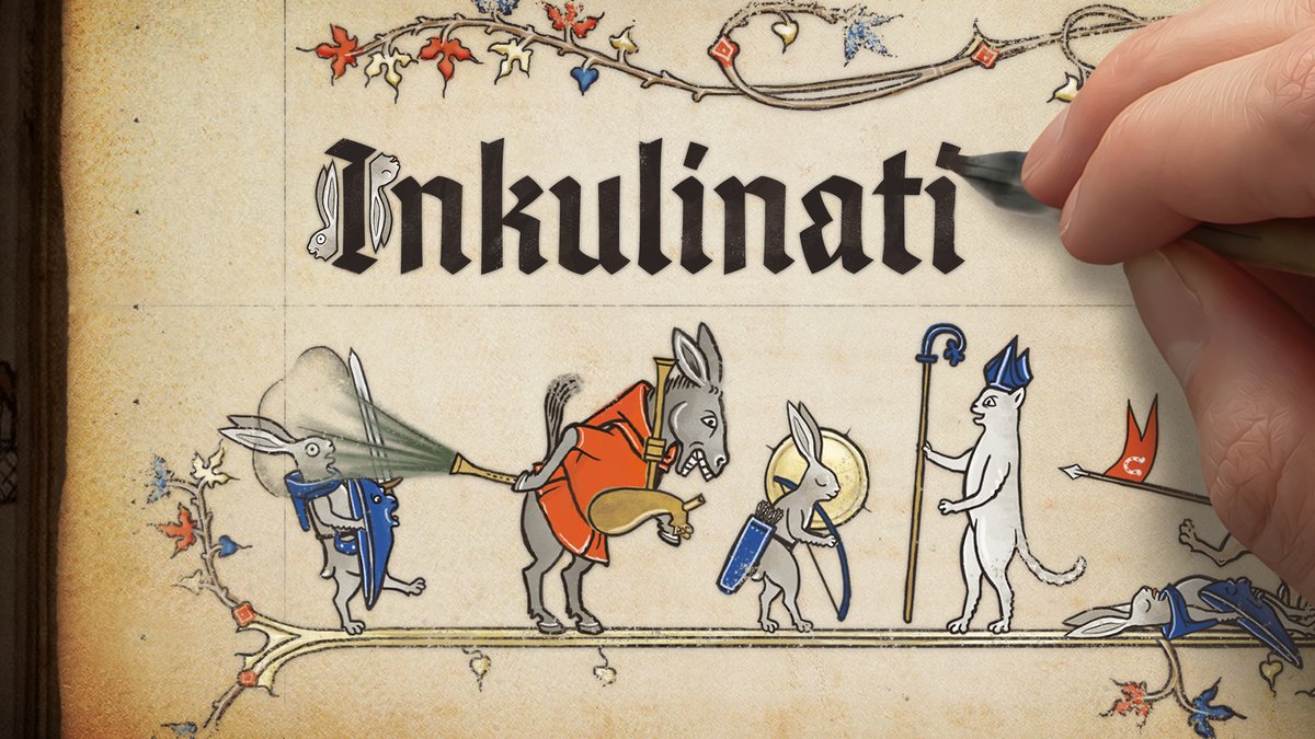 Game #856 - Inkulinati
It took some time for Inkulinati to grow on me. It's a strategy game that has you drawing your soldiers to protect your artist from the opponent. I think it could use some more variety in the beasts you can draw, and the boredom mechanic was rough to handle