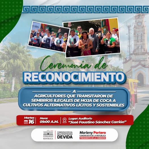 marleny_portero's tweet photo. #MarlenyenAcción👉 Mañana en la comisión Devida que presido, realizaremos una ceremonia de reconocimiento a agricultores que transitaron hacia cultivos alternativos, lícitos y sostenibles, fortaleciendo economías legales y un futuro con oportunidades. #Adelante https://t.co/AbAotdbXtY
