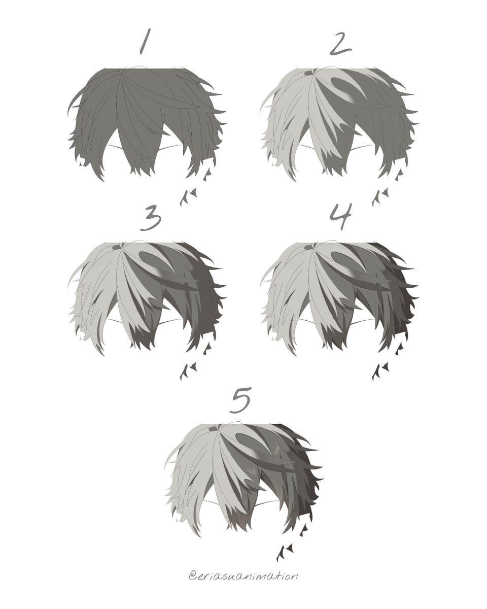 A step-by-step visual on how to shade hair I made for myself a while ...