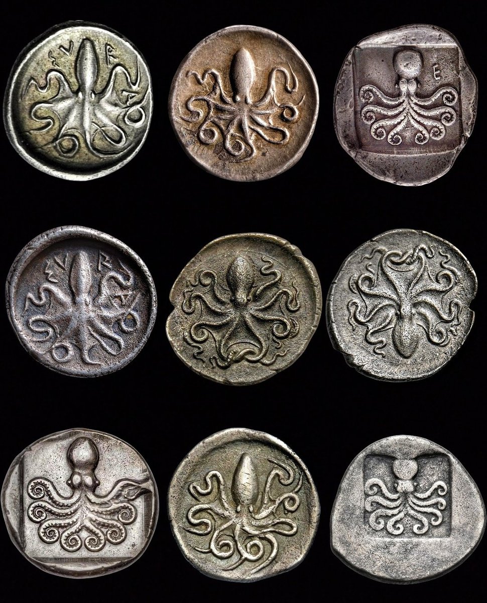 Ancient Greek Coins With Octopuses 🐙