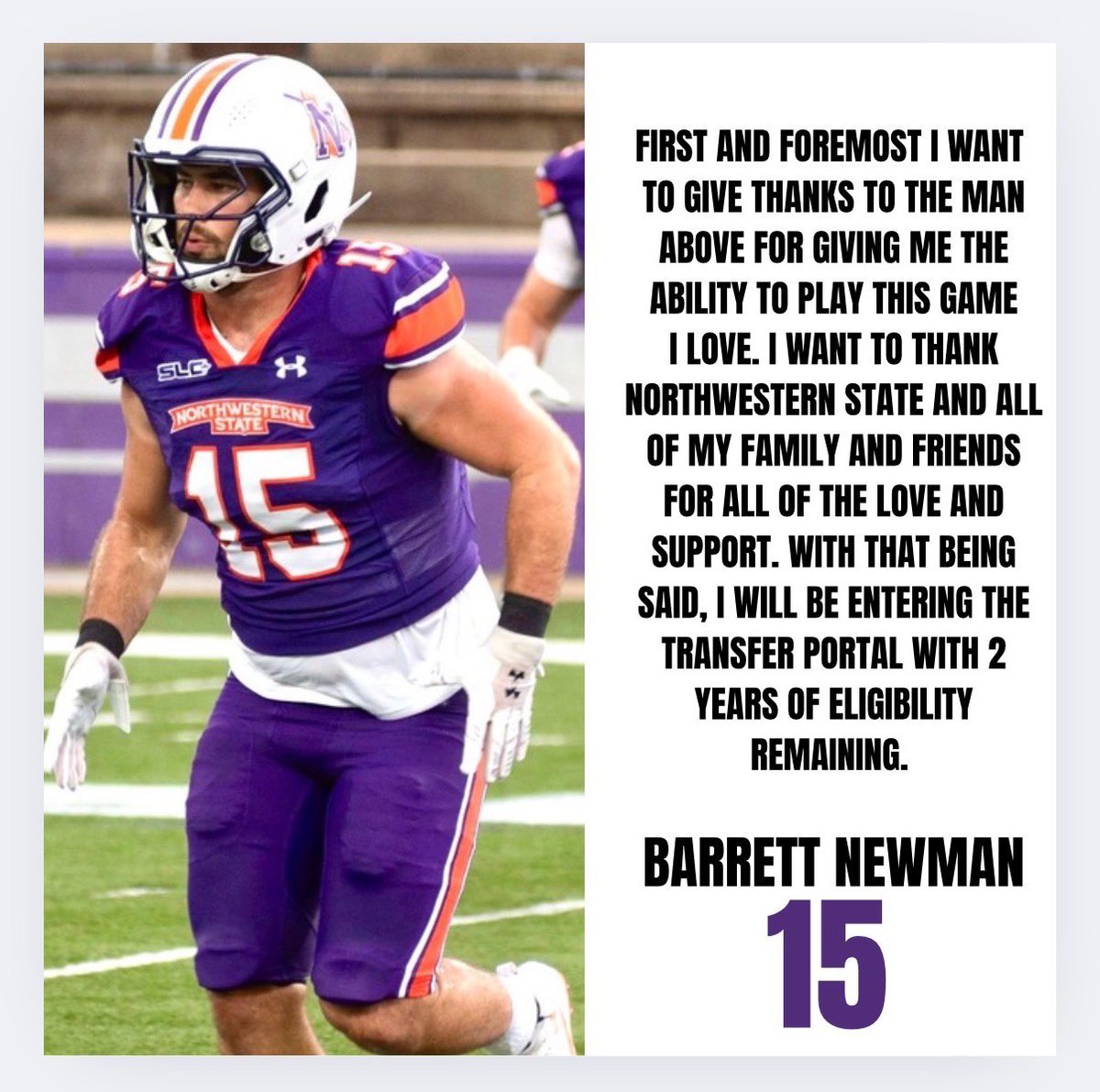 BarrettNewman_8's tweet image. 6’1 225lb LB with 2 years of eligibility remaining‼️
FBS+FCS playing experience‼️
Excited to see where God leads me next‼️ 
DM for Portal Film ⭐️⭐️⭐️⭐️⭐️