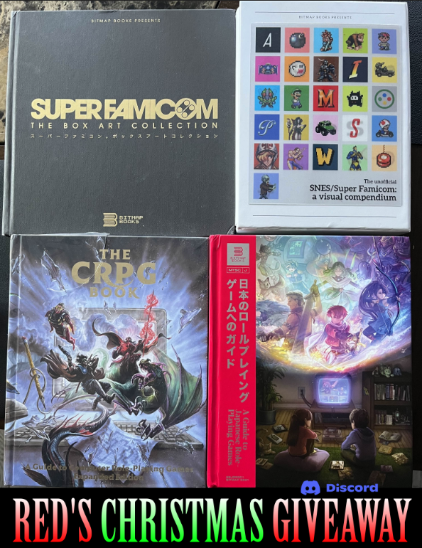 theWellRedMage's tweet image. GIVEAWAY TIME🎅🎄🎁

I'm bidding adieu to my modest Bitmap Books collection. 

-Drawing 4 winners, 1 random book each, starting Dec 22 and ending Dec 25.
-Shipping anywhere in the continental US; any winner beyond that must pay shipping.
-Enter by joining our Discord: 🔗⬇️