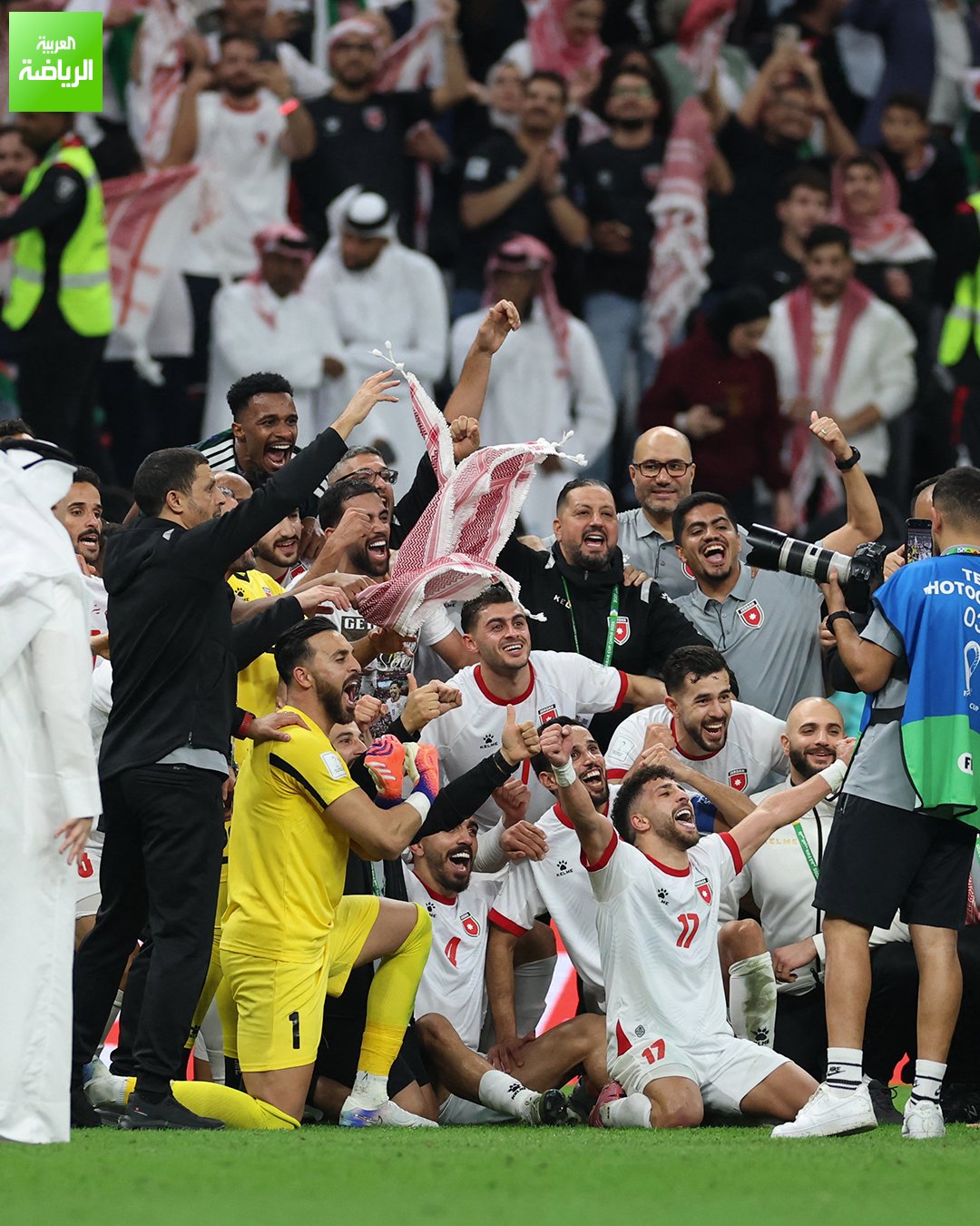 احتفالات الأردن بالصعود لنهائي كأس العرب 