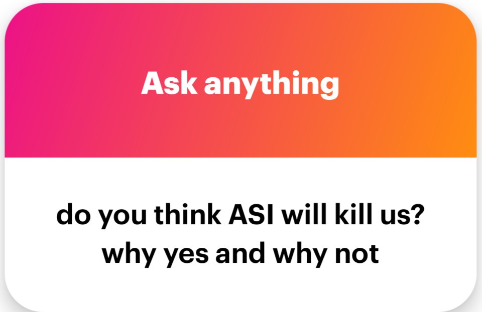 AdrianAdriasola's tweet image. ASI ≠ AGI ≠ Artificial consciousness 
ASI is just a mere tool that works when you ask it to do something, AGI could potentially be more dangerous if said systems are constantly working continuously, the issue I see is just that current iterations of AI (neural networks)