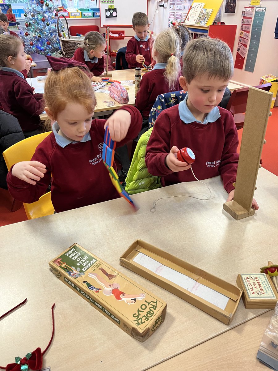 pondparkp2's tweet photo. P2C/P had a wonderful time with Nanny Thompson from Mount Stewart - learning lots about the old toys and even getting a chance to play with them and find out how they work 🧸 https://t.co/65R0VgXmxE
