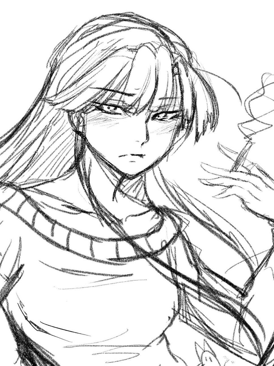 5億年ぶりくらいに手癖で描いた女の子のラクガキ