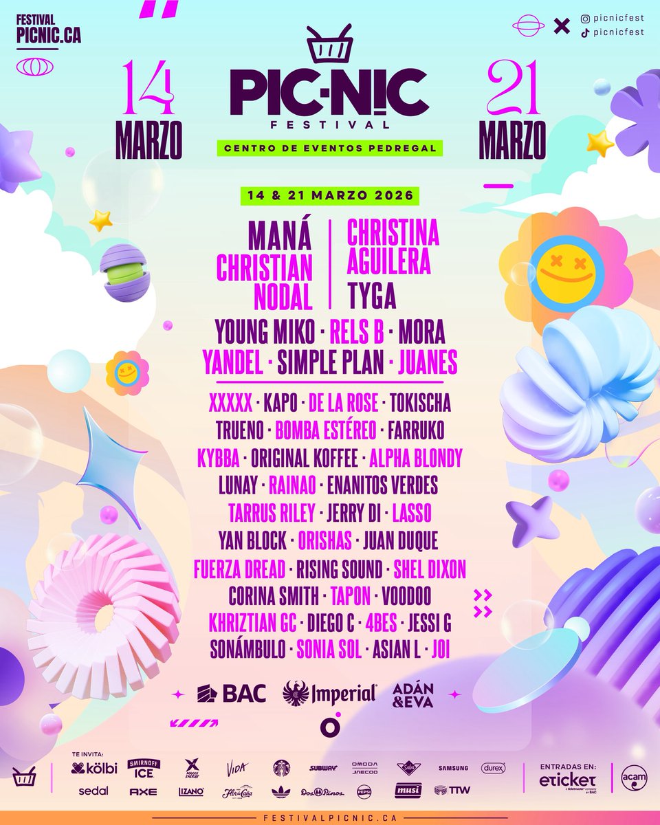 Un line up a la altura del mejor Festival de la región ❤️‍🔥🧺