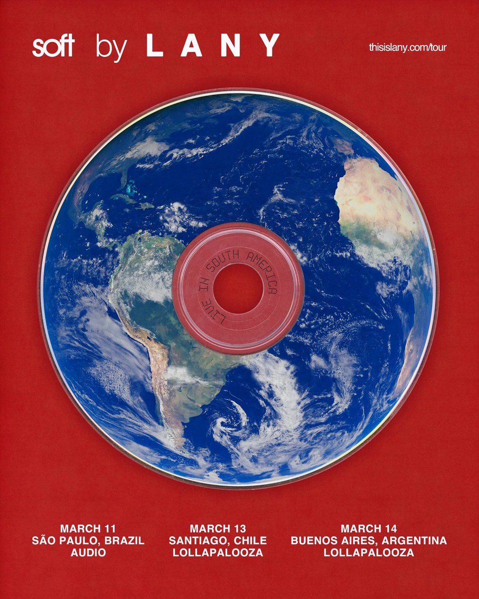 thisisLANY's tweet image. we’re coming to sao paulo, brazil march 11, 2026 🚨 get your tickets tomorrow at 2pm local time - thisislany.com/tour