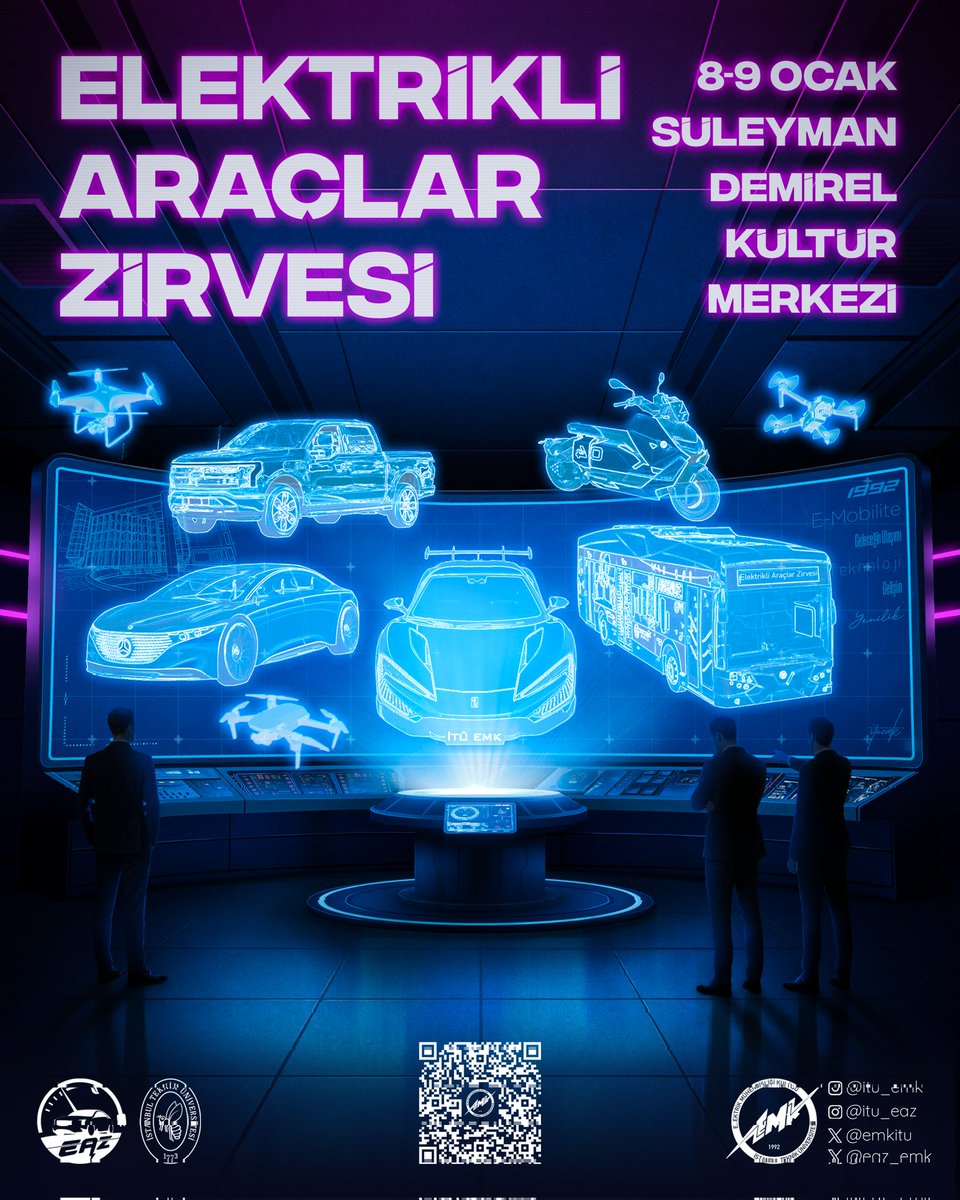 İTÜ EMK olarak 9. Elektrikli Araçlar Zirvesi ile elektrikli araçların bugününü deneyimleyip yarınını konuşuyoruz.⚡️

Öncü firmalar, uzman konuşmacılar, araç sergisi ve sürpriz ödüllerle 8–9 Ocak 2026’da Süleyman Demirel KM’deyiz! 💙

Kayıt linki profilde🔝

#EAZ #itü #İTÜEMK