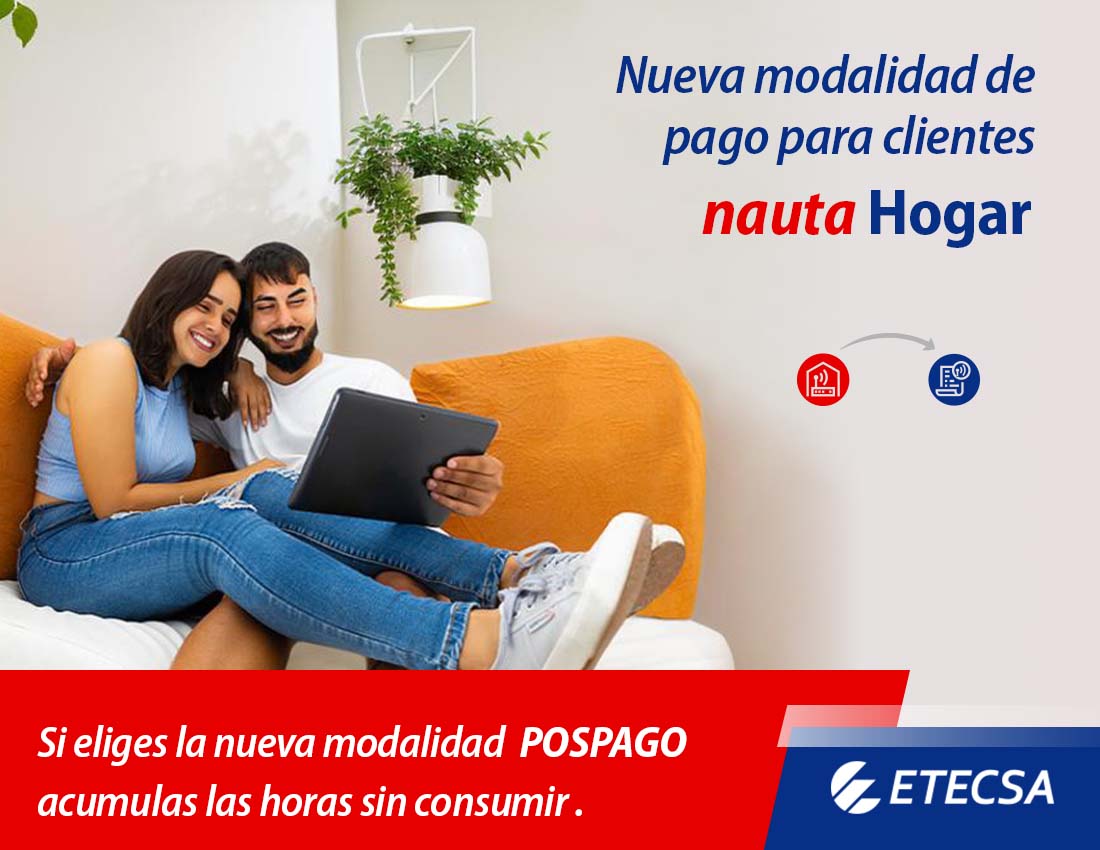 comcometecsa's tweet photo. 🔊 Hoy se anuncia nueva modalidad de pago para los servicios #nauta Hogar 🛜🏘️. Elige si deseas mantener la forma de pago actual, o consumir primero y pagar después (pospago), alternativa que permitirá acumular las horas no disfrutadas de tu plan. 
ℹ️: https://t.co/axfOlH0BQe https://t.co/wdUnYpp5rr