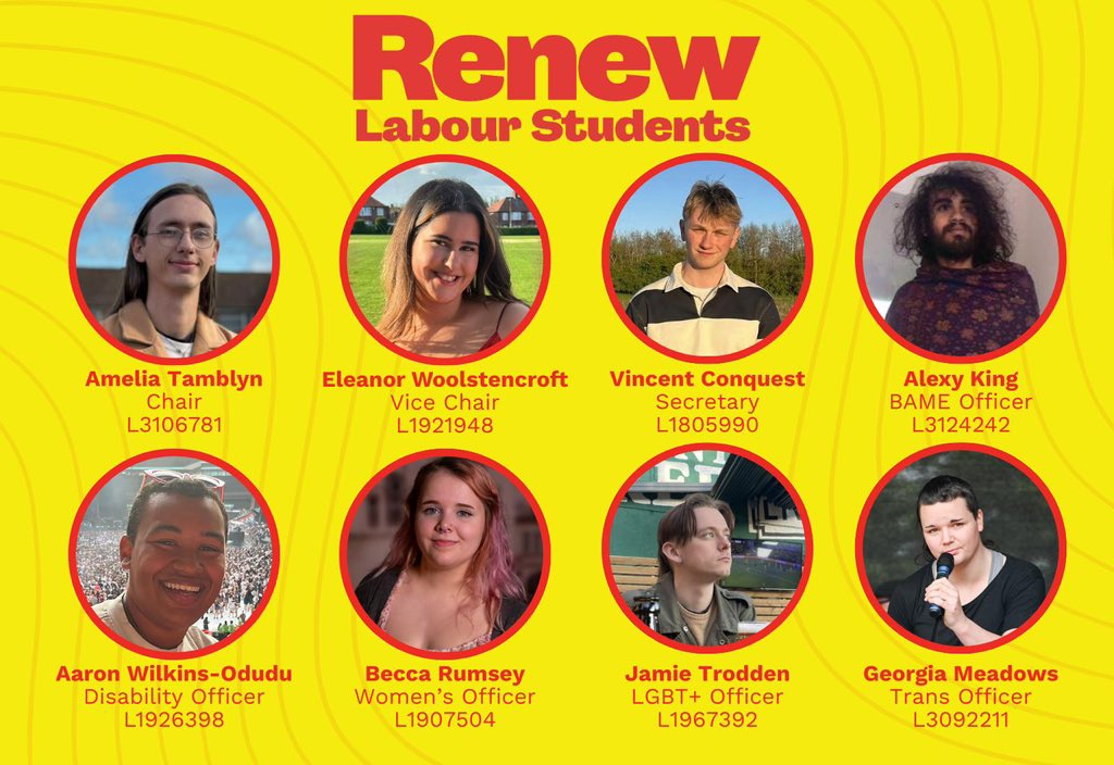 💫 YOUR RENEW LABOUR STUDENTS TEAM 💫

Students are too often sidelined. Colleges and universities are in crisis. It’s on our party to fix it, and it's on Labour Students to provide the ideas to do so. 

By actively involving every student member, Renew LS will do just that 📢