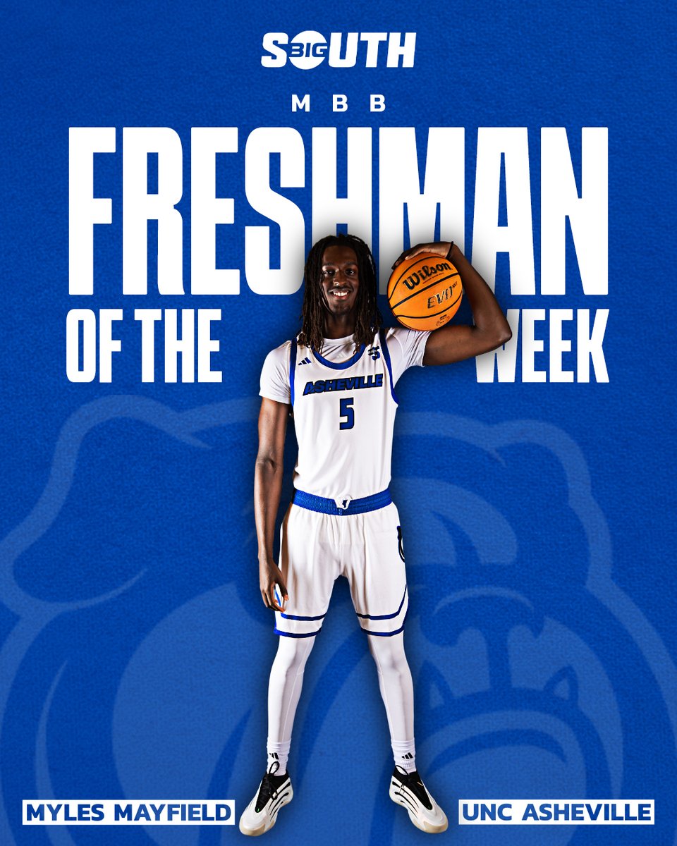 BigSouthSports's tweet image. He averaged 8.5 points and 7.5 rebounds in addition to an 87.5 field goal percentage in games last week against Miami (Ohio) and St. Thomas-Minn 🎯

@UNCAvlMBB's Myles Mayfield is the #BigSouthMBB🏀 Freshman of the Week!
