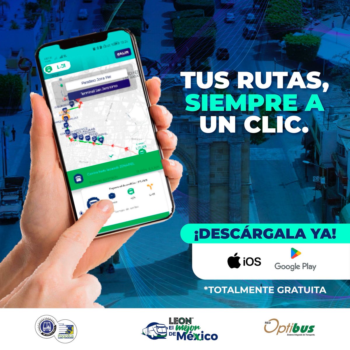 Encuentra tu mejor ruta en un instante 📲​
Consulta horarios y trayectos al alcance de tu mano.​
 La app Optibús hace que moverte por la ciudad sea más sencillo y rápido.​

 #Optibús #MovilidadDigital #LeónSeMuev