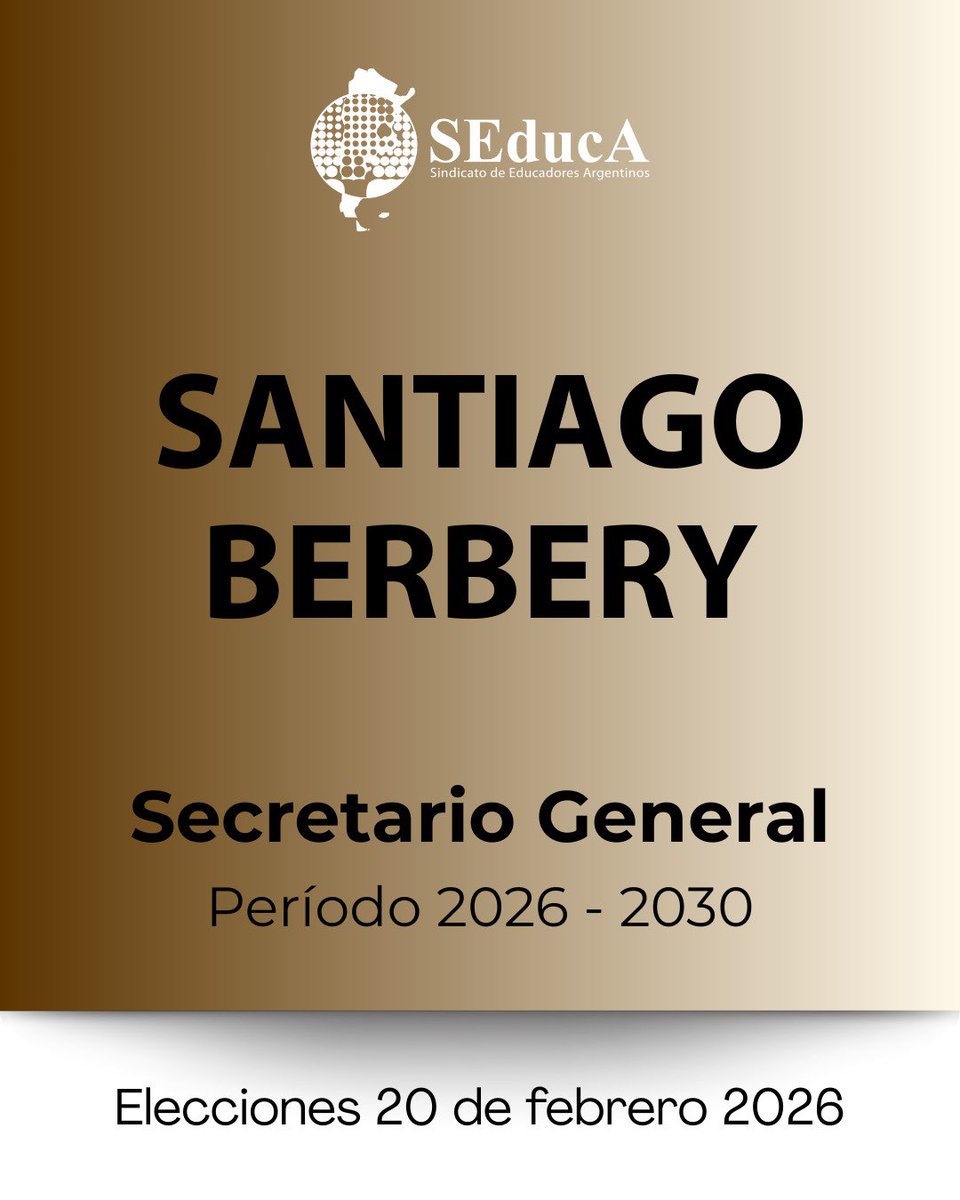 SEDUCA TENDRÁ ELECCIONES EN EL 2026.

El oficialismo de la Lista Azul y Blanca lleva a Facundo Lancioni Kaprow como candidato a Secretario General -buscará la reelección-, mientras que la Lista Marron y Blanca cuenta con Santiago Berbery como cabeza de lista. 

Los comicios serán