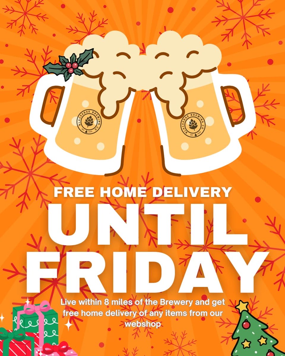 🎄Shopping for last minute Xmas gifts? 

Need a few beers for that Christmas party? 🍺

Weve got you covered… We are delivering to you guys at home this week until Friday 

Hop on our Webshop and get your beer stocking filled! 🥳

blackedgebrewery.co.uk/webshop

#beer #christmas #ale
