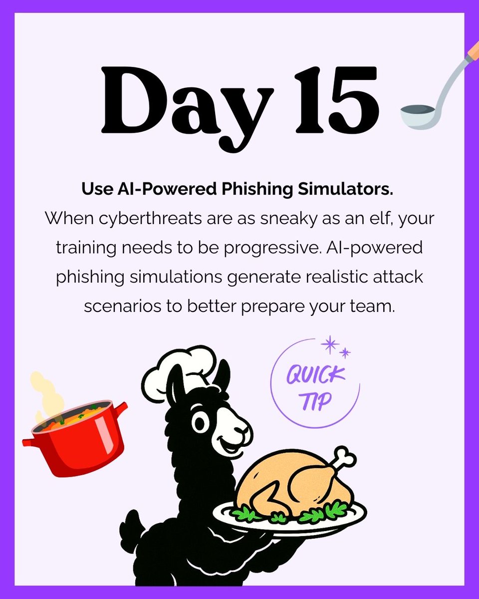 Easy_Llama's tweet photo. Cyberthreats don’t take holidays.

That’s why AI-powered phishing simulators are a must-have for any modern security program. They create real-world attack scenarios that provide instant feedback when a faux link is clicked. 

Check out EasyLLama's AI-powered Phishing simulator https://t.co/OyJ1RcCbSm