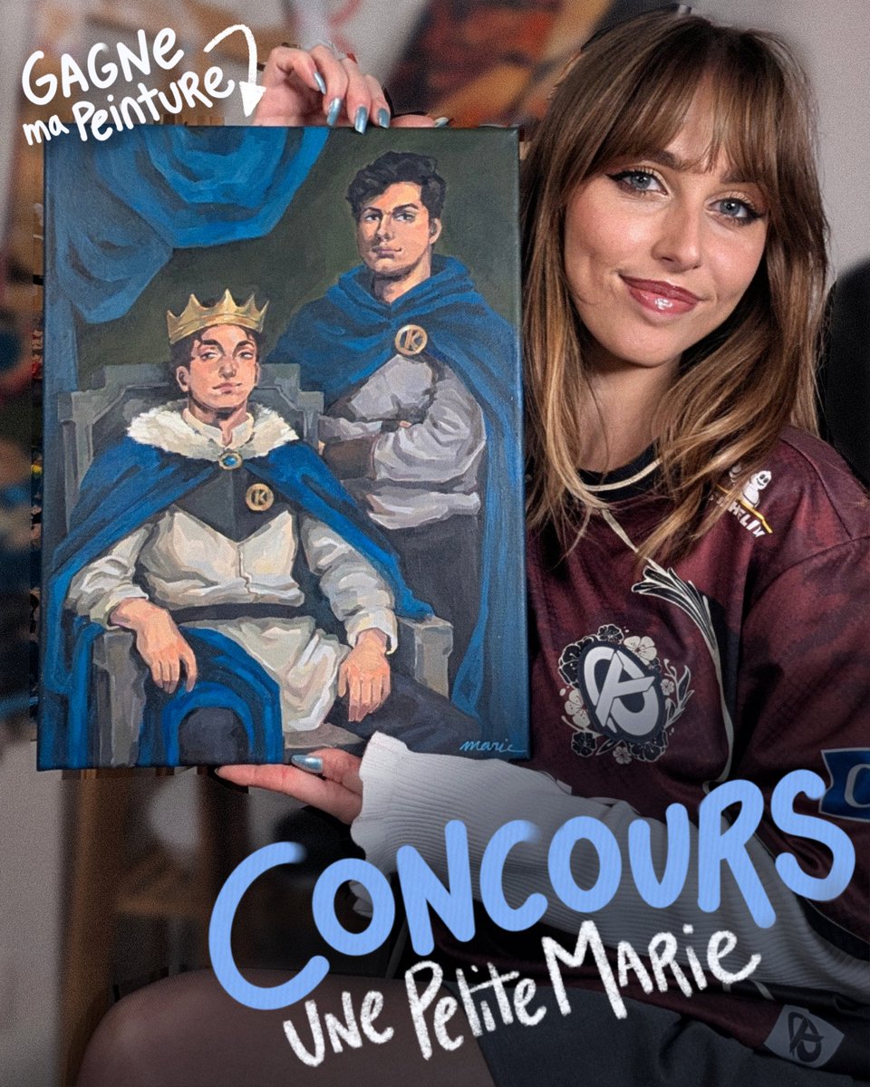 UnePetiteMarie's tweet image. J’ai un petit cadeau pour l’un.e d’entre vous…
À l’occasion des fêtes, je fais gagner ma peinture Karmine (Caliste &amp;amp; Targamas) ✨

Conditions :
- Me follow
- Like + RT ce post 

👉🏻 Concours ouvert : France métropolitaine et Belgique 
Résultat : dimanche 21/12 - après 18h