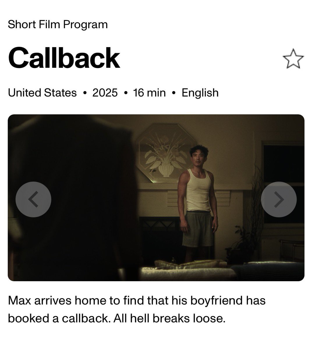 선댄스 영화제에 저스틴 H.민 주연의 단편 <Callback> 상영. <a href="/sundancefest/">Sundance Film Festival</a> 

festival.sundance.org/program/film/6…