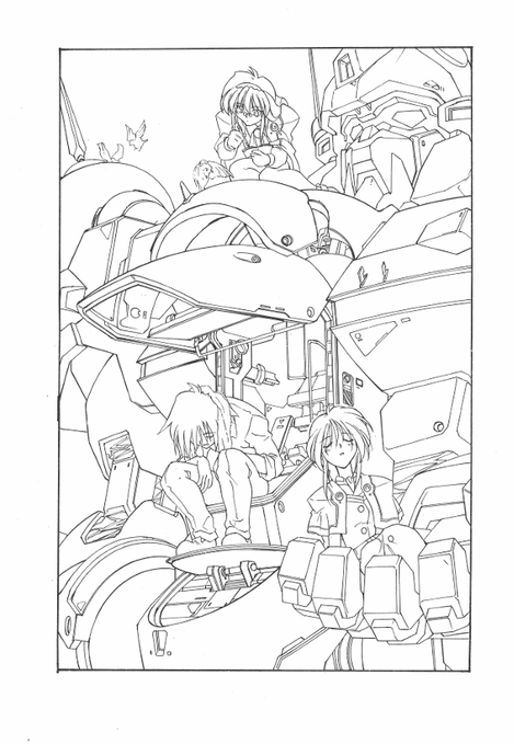 これも18歳 専門学校時代の授業で提出したオリジナル ・・・まぁ ほとんどガンダムだけど^^;