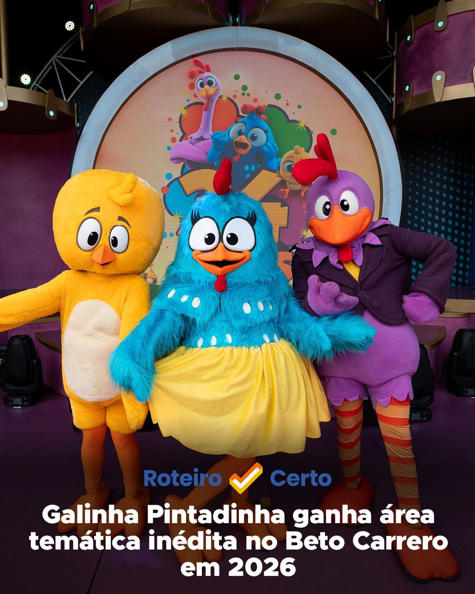 roteirocertobr's tweet photo. A @galinhaoficial vai ganhar uma área temática inédita no @BetoCarrero em 2026. A parceria integra os 34 anos do parque e amplia atrações para famílias e crianças pequenas.
https://t.co/GCnVMv6bWx https://t.co/djdfNaf1Vq
