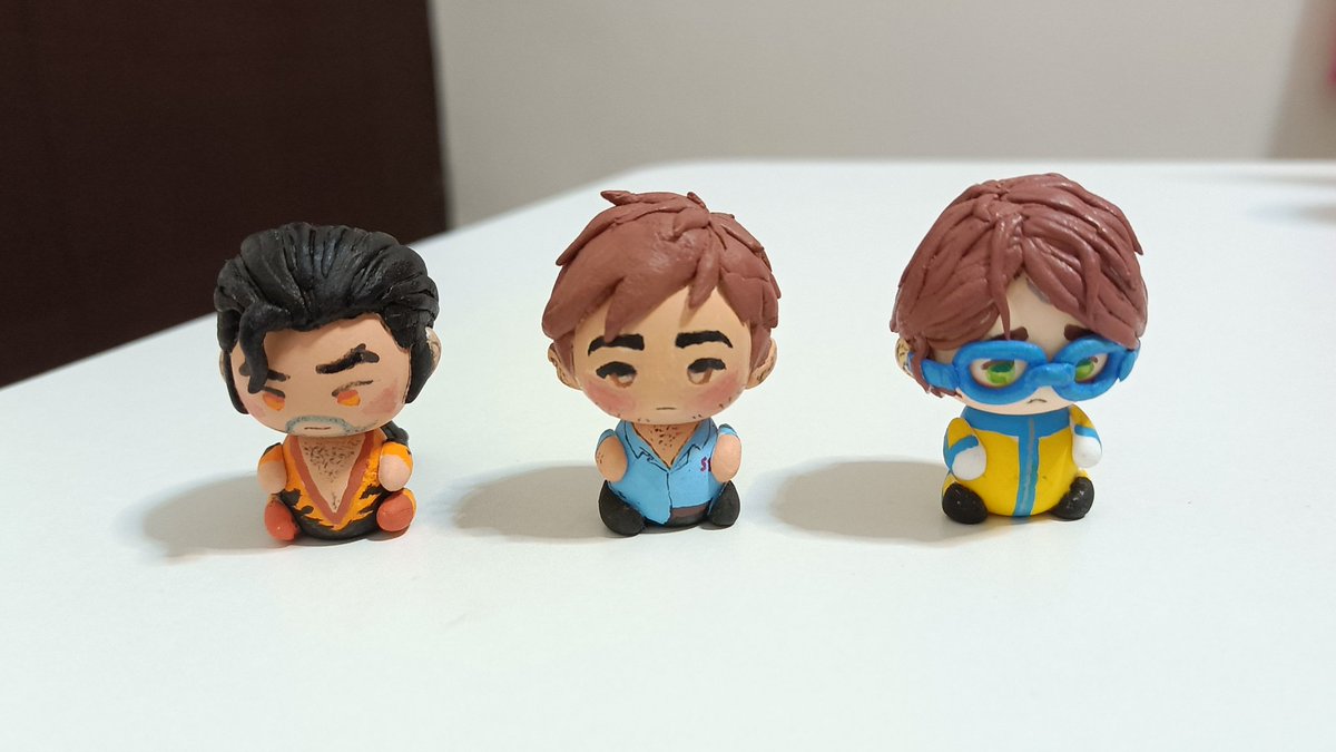 deeiondrews's tweet image. You know it's bad when you make clay figures of them #dispatch #steamengine #watermechabae