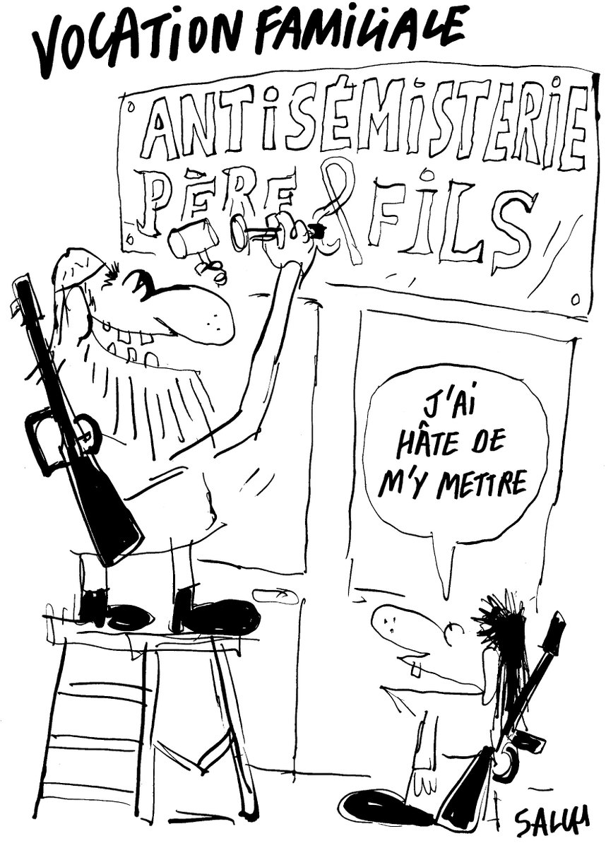 Charlie_Hebdo_'s tweet image. Le dessin du jour, par #Salch