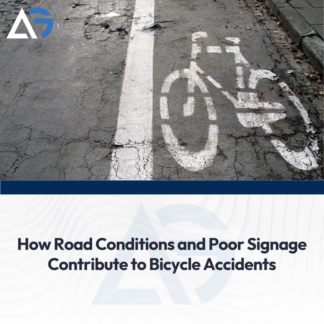Poor road conditions &amp; unclear signs can make cycling unsafe. 🚲❗

When signage is confusing or maintenance is neglected, drivers &amp; cyclists struggle to react safely, which complicates fault in a #bikeaccident. 

Learn more ➡️ bit.ly/4oEwr5o #bicycleaccidentattorney