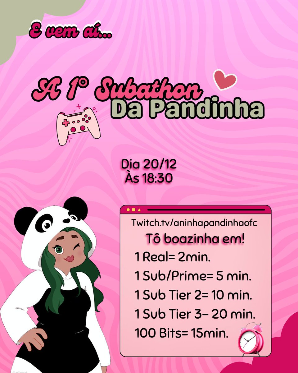 aninhapandinha_'s tweet photo. E VEIO AÍ!!!

Conto com o apoio vocês! 🩷 https://t.co/l4aBThbd57