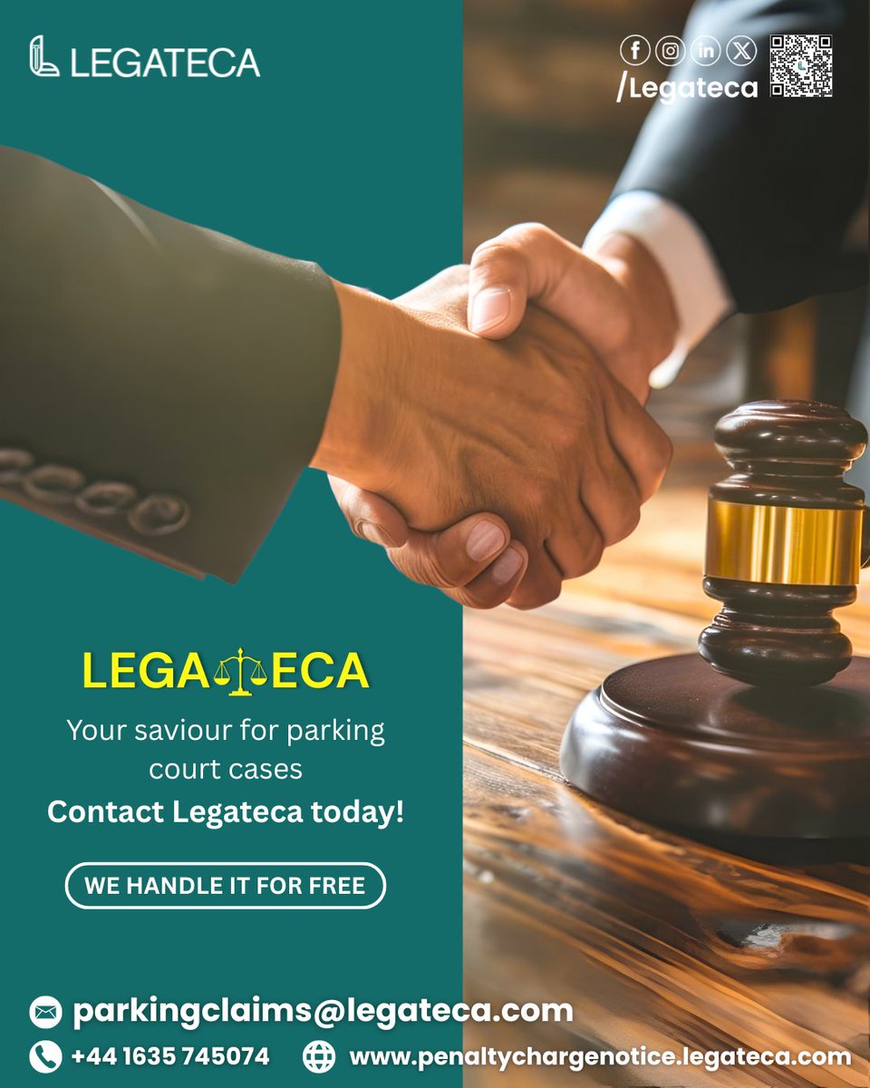 Unfair parking fine? Don’t stress. Legateca stands by you from notice to court. We challenge unfair penalties and handle your case professionally — at no cost.

Visit us at: penaltychargenotice.legateca.com

#legateca #ParkingFine #ParkingChargeNotice #UnfairParkingFine #LegalSupport