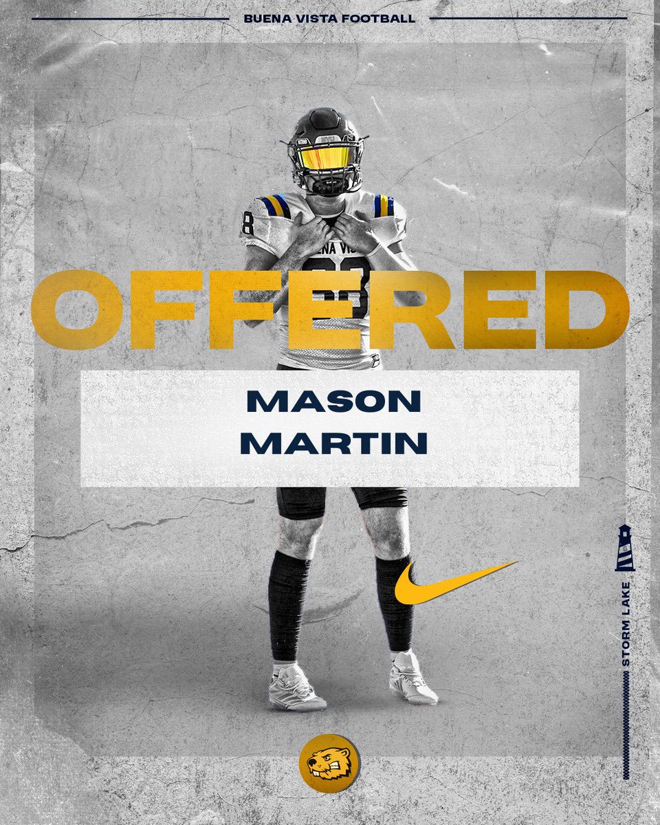 Masonmartin26's tweet photo. After a great conversation with @CoachEHubbard, i am blessed to recive an offer from @BVUFootball! 
@TupperCoach https://t.co/ZnK49uqH72