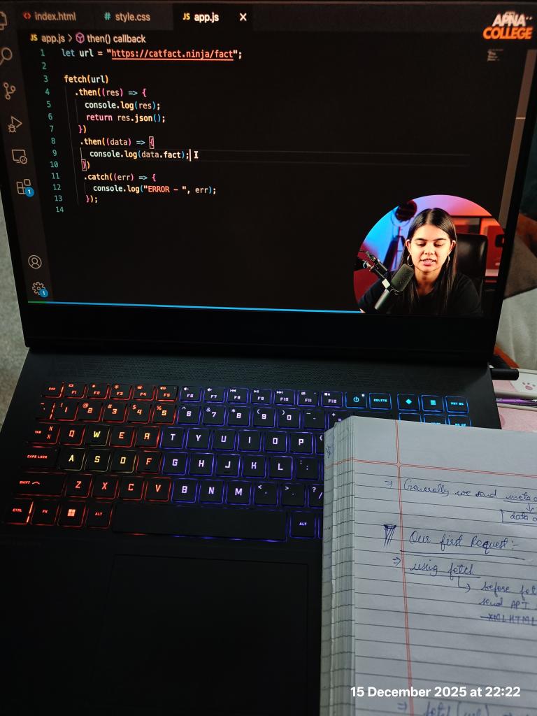 growing_phool's tweet image. #Day 72 of #90dayscodingchallenge 

- today learned about adding query requests to the url in API testing by various methods like using variables,query string and HTTP headers. 

- understood basics of sending API requests using fetch(url) in JavaScript.

- couldn't study more…