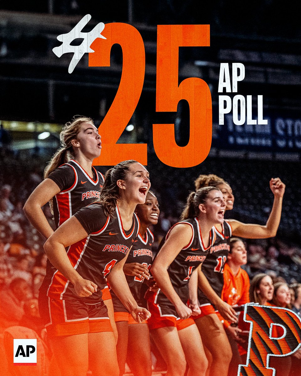 PrincetonWBB's tweet photo. top 25 respect. 

The Tigers are No. 25 in the latest @AP_Top25 poll! 

https://t.co/KOztcoKezL https://t.co/GkrYSXe6JF