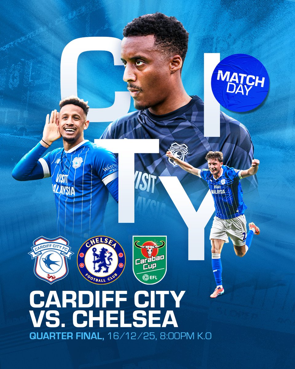 Cardiff City FC matchday graphic