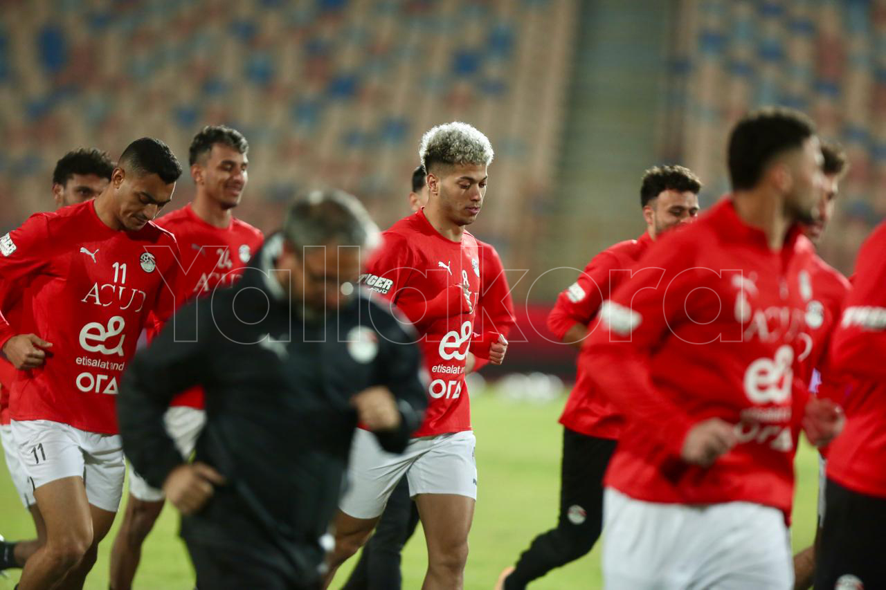 لقطات من مران منتخب مصر استعدادًا لمواجهة نيجيريا 