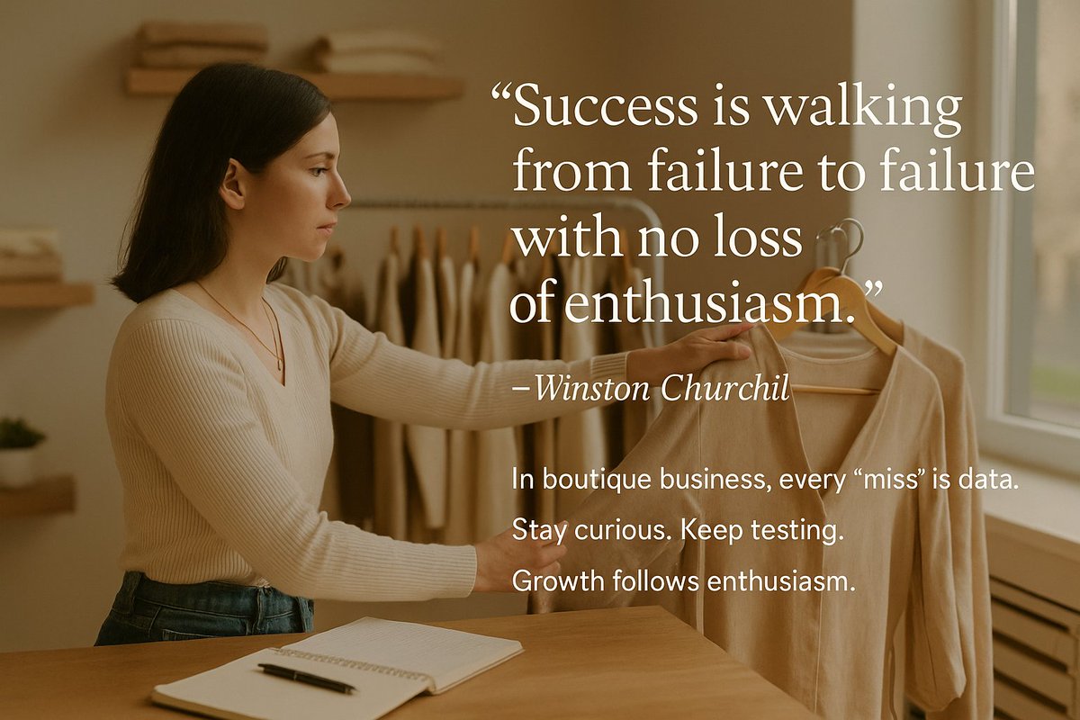 talk2cc's tweet image. Motivational Monday
“Success is walking from failure to failure with no loss of enthusiasm.” — Winston Churchill
In boutique business, every “miss” is data.
Stay curious. Keep testing. Growth follows enthusiasm.
#MotivationalMonday #CompleteController #BoutiquePros