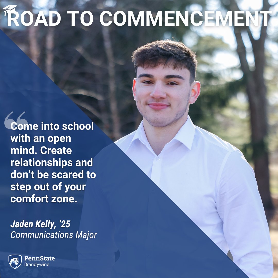 PSUBrandywine's tweet photo. As Jaden Kelly prepares to graduate this month, he reflected on his time at Penn State Brandywine and the unique experiences he had.

Read more about Jaden's time at Brandywine: https://t.co/53Egyv5i4B https://t.co/KQfpdXebJZ