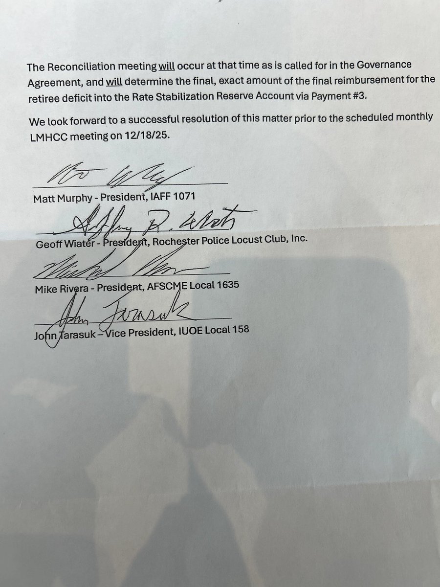 BobLonsberry's tweet photo. Unions representing employees of the city of Rochester NY reject a city proposal regarding a $10 million shortfall in health insurance funding, and demand the city pay the full amount stipulated in contractual agreements. https://t.co/Ojd9eCpyq8
