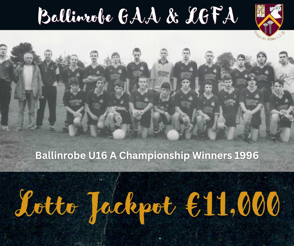 ballinrobegaa's tweet photo. Join us tonight in Biggins Bar Ballinrobe for our weeklyLotto draw

Tonight's Jackpot is a massive €11,000!! 

Play online here  - https://t.co/t0VPz0lnvX

The most entertaining Lotto in South Mayo😉

Thank you and Good luck!🙌

Míle buíochas agus ádh mór! 🙌 https://t.co/hTUKL4DRg0