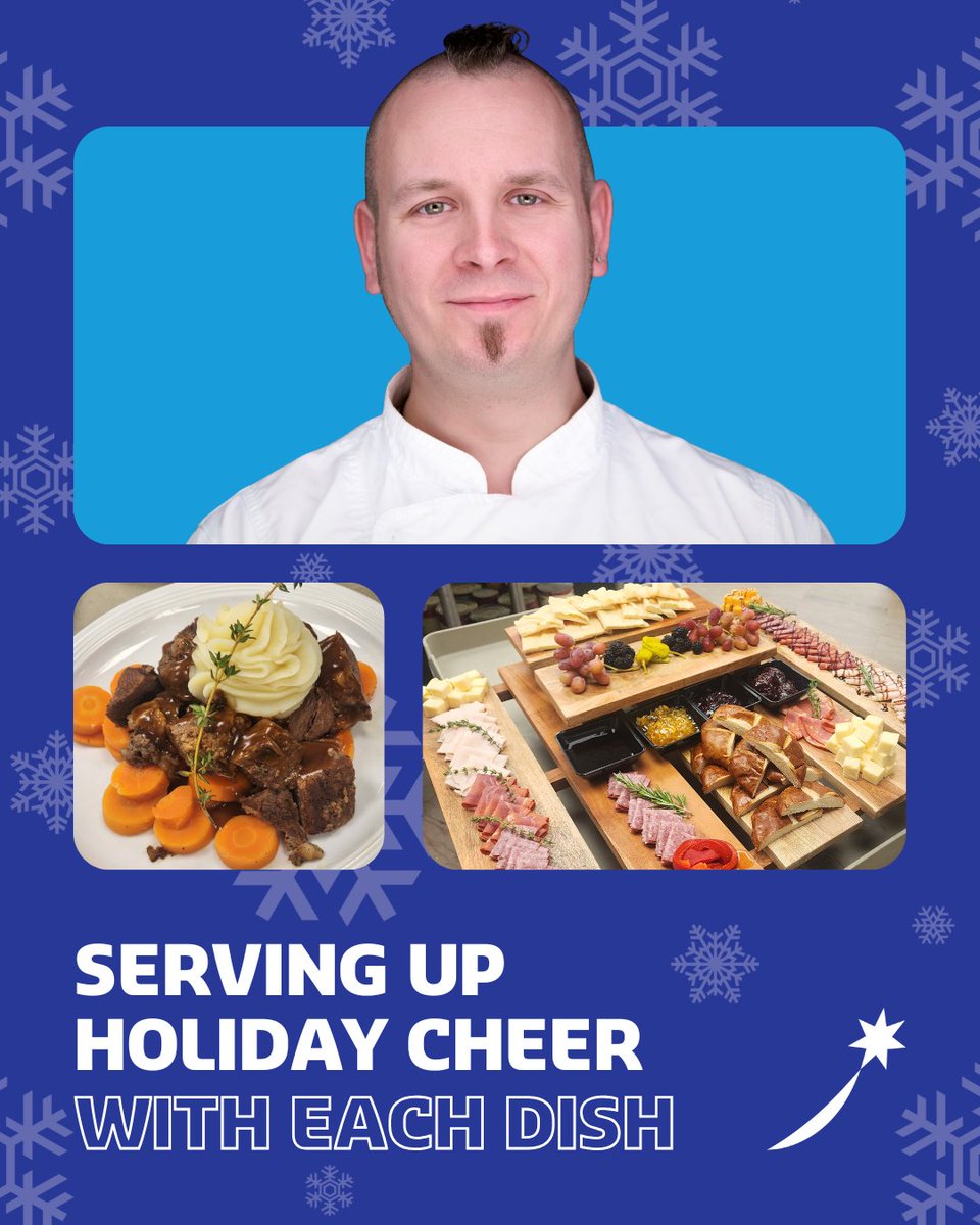 Meet Executive Chef Joshua, who’s bringing holiday cheer to patients, staff, &amp; his Sodexo team through food. From apricot-glazed ham to festive charcuterie boards and special staff meals, he’s making the season brighter &amp; tastier for everyone. #Culinary #LifeAtSodexo #Holidays