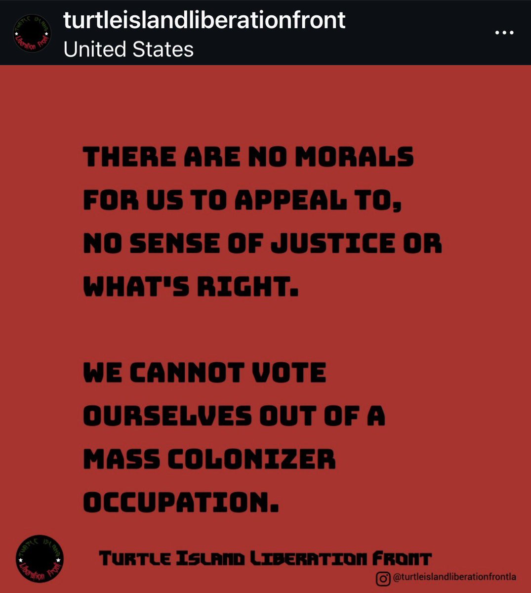 MrAndyNgo's tweet image. The “Turtle Island Liberation Front” is an antifa-style far-left domestic terror group accused of a plot to bomb multiple locations in Southern California. Their social media propaganda calls for violence.