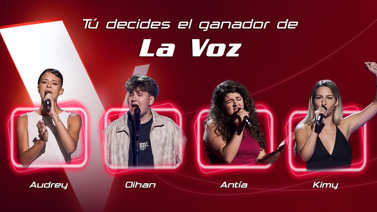 LaVozAntena3's tweet photo. 💥 Audrey
💥 Oihan
💥 Antía
💥 Kimy
🏆 ¡Tu voto decide cuál de los cuatro finalistas es el ganador/a de #LaVoz!
VOTA AQUÍ 📲 https://t.co/SZMhhlONw7 https://t.co/ihmjccz017