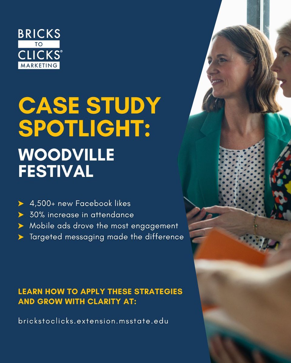 How do you grow a small-town event by 30%?

You build a message, test what works, and use smart social marketing to bring it to life. That’s exactly what we did with the Woodville Deer &amp; Wildlife Festival, and the results speak for themselves.