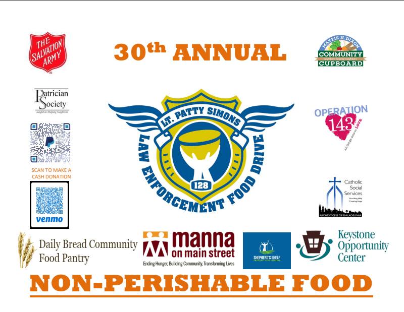 Still time to help the #Whitpain community by donating new, unwrapped toys, games or gift cards. Boxes are boxes located in the Police and Administration lobbies. Food items can be dropped in the Police lobby. Details: tinyurl.com/3sprff3a