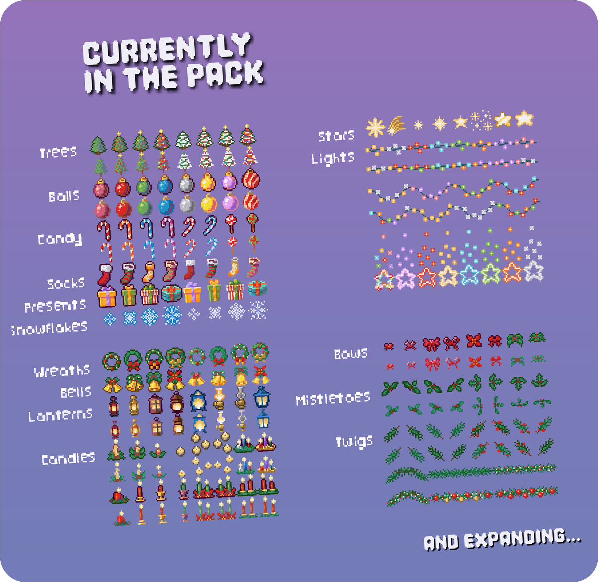 Tolee_Mi_GmDsgn's tweet photo. New update: Christmas Lights
https://t.co/ojHmzTWkkn
Holiday Special - 16x16 asset pack for game devs to decorate your game with christmas assets.
..
#godot #gamedesign #Indiedev #gamedv #pixelart #2dgamedesign #rpgmaker #assetpacks #christmasicons #iconpack #icons #props #items https://t.co/2nefbsHr5U
