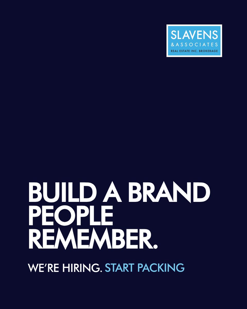 Your brand deserves intention, not improvisation.

At #Slavens we support you with an in-house marketing &amp; design team focused on building a brand that’s recognizable, consistent, &amp; unmistakably yours.

Call Darren Slavens at 416.483.4337 to talk about your future. #StartPacking