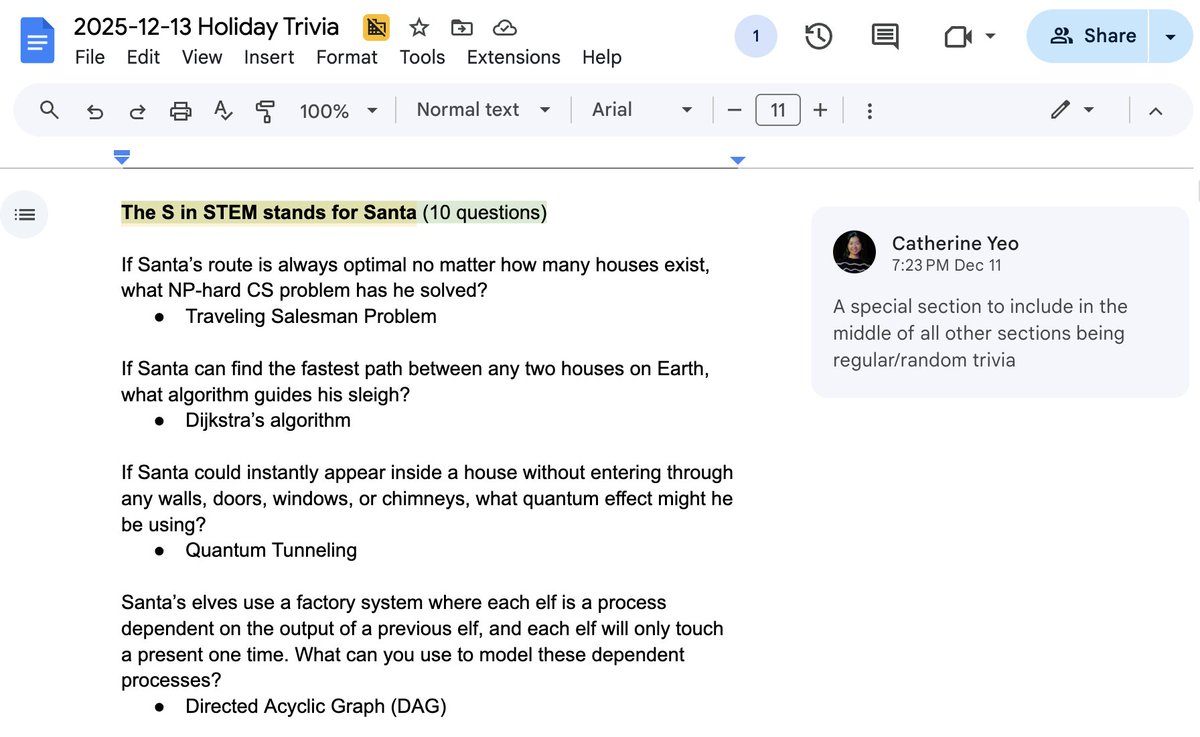 Only in SF can you host a holiday game night with a Santa x CS algorithms themed trivia round...

Thanks everyone who celebrated the holidays with us with a little extra nerdiness sprinkled in ☃️

Our team is growing - DM me if you’re excited to build AI for the physical world 🚀
