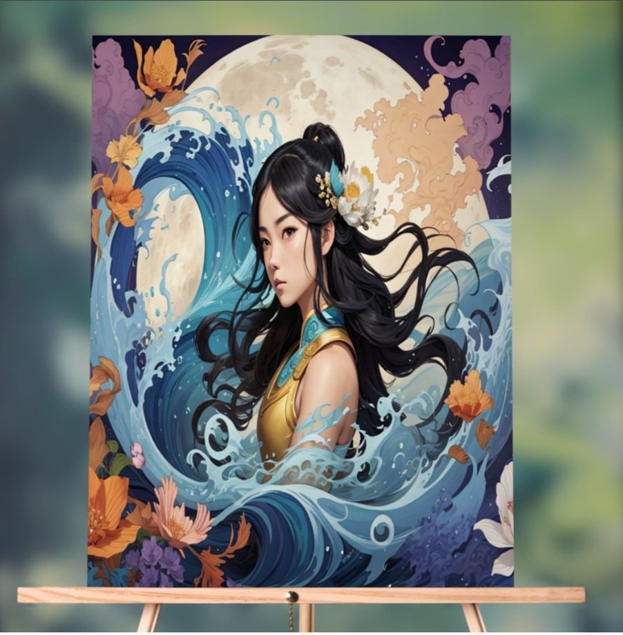 HightTechnoArt's tweet image. New art drop! 🌕The Moonlight Goddess Ethereal Ocean Fantasy Art is now available as a stunning Acrylic Panel.
​Bring the power of the ocean and the mystique of the moon to your wall. Look at those waves! ✨ zazzle.fr/panneau_en_acr…
​#FantasyArt #Zazzle #WallArt #Ocean #GoddessArt