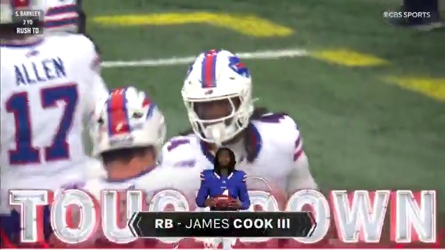 James Cook powered the @BuffaloBills back with 107 yards on the ground and a pair of touchdowns in New England 💪 @thegreat__4