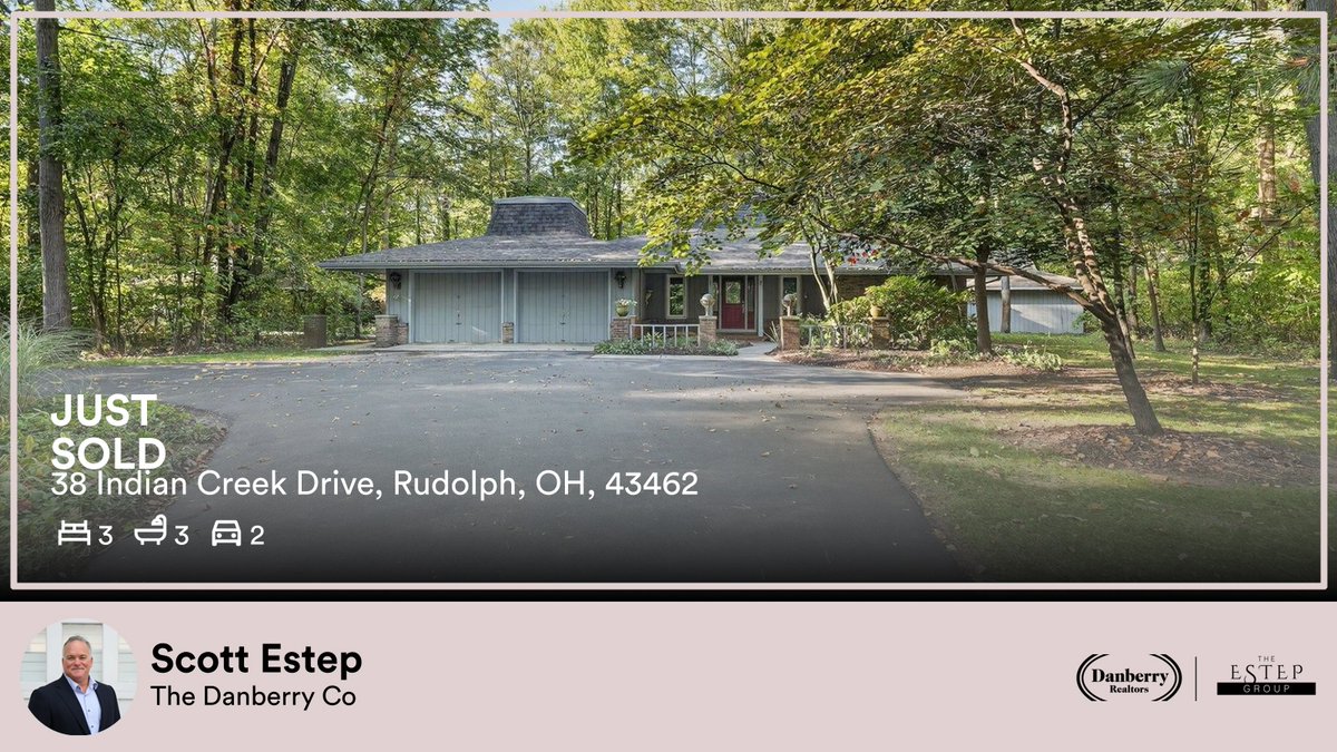 🛌 3 🛀 3 🚘 2
📍 38 Indian Creek Drive, Rudolph, OH, 43462

My latest sale on RateMyAgent.
OH 2014004237
rma.reviews/7tq9xv2pp2mw

...
#ratemyagent #realestate #The_Danberry_Co